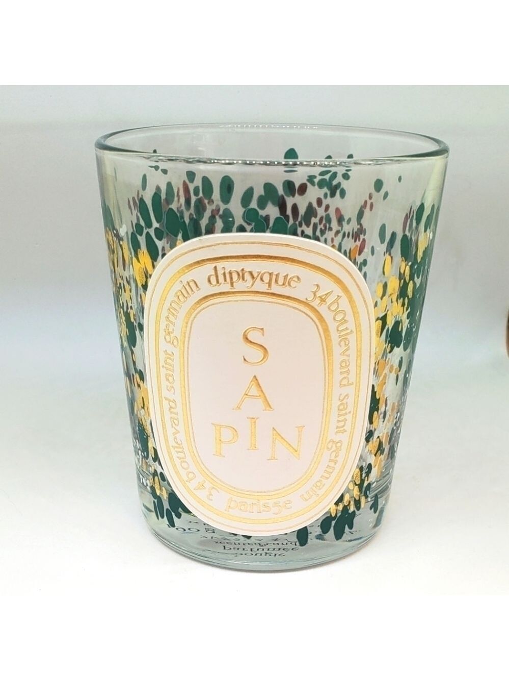 Empty Diptyque 2021 Christmas Sapin (pine) candle holder & box RARE